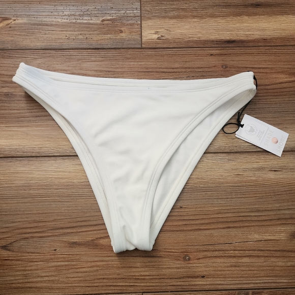 Shade & Shore Bikini Bottom Womens S Off-White NEW - Picture 1 of 9